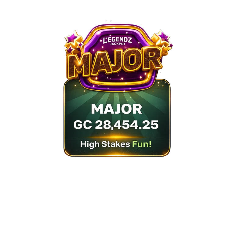 Legendz Major jackpot tile showing GC 28,454.25